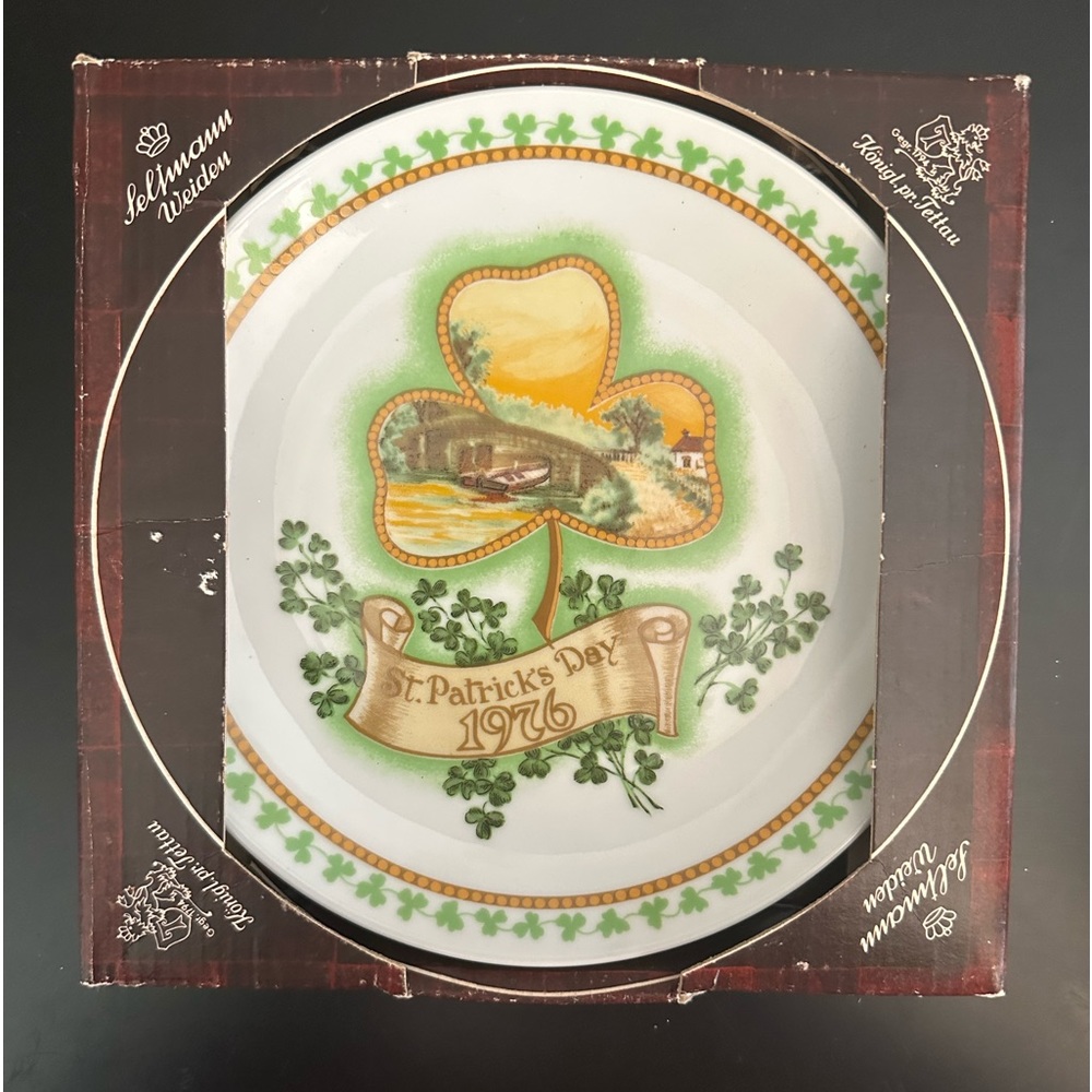 Vintage Irish China St Patrick’s Day 1976 Wall Plate